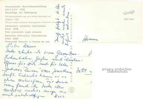 AK / Ansichtskarte IGA Gartenbauaustellung International Erfurt DDR 