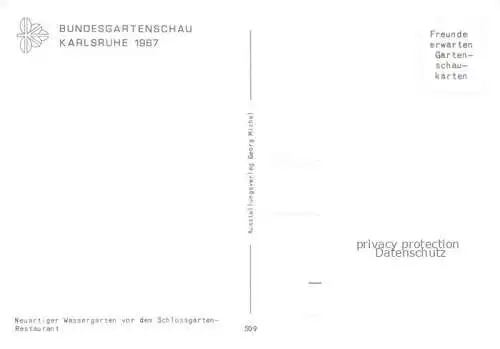 AK / Ansichtskarte BUGA Bundesgartenschau Karlsruhe Wassergarten Schloss