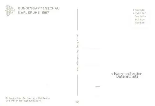 AK / Ansichtskarte BUGA Bundesgartenschau Karlsruhe Botanisch Kakteen Pflanzen Schauhaeuser 