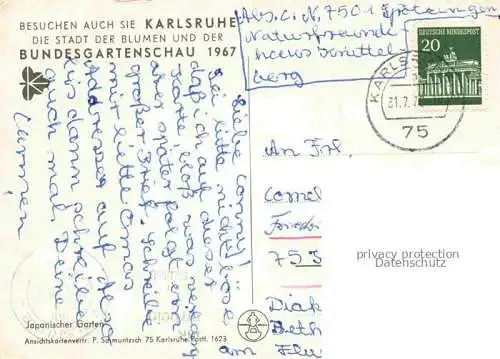AK / Ansichtskarte BUGA Bundesgartenschau Karlsruhe Japanischer Garten 