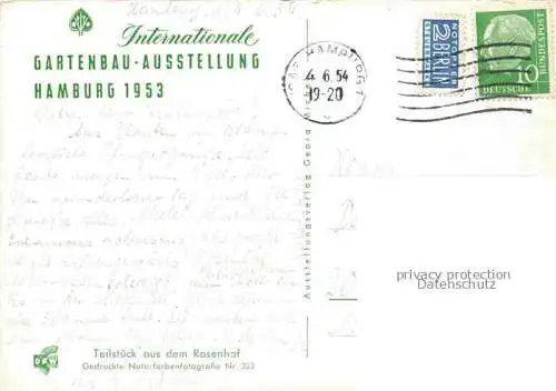 AK / Ansichtskarte IGA Gartenbauaustellung International Hamburg Teilstueck Rosenhof 
