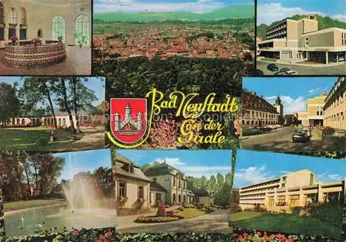 AK / Ansichtskarte Bad Neustadt Saale Bayern Panorama Wandelhalle Kurpark Sanatorium Kurhotel