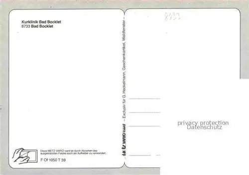 AK / Ansichtskarte Bad Bocklet Bad Kissingen Bayern Kurklinik