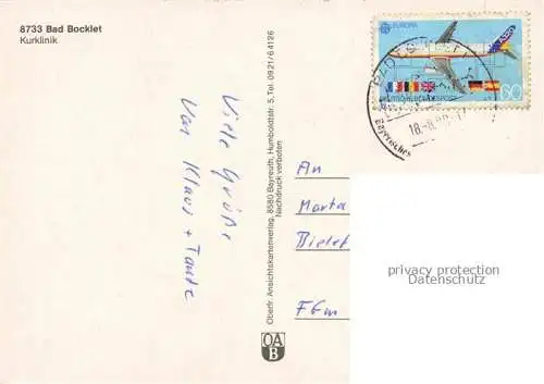 AK / Ansichtskarte Bad Bocklet Bad Kissingen Bayern Kurklinik