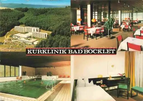 AK / Ansichtskarte Bad Bocklet Bad Kissingen Bayern Kurklinik Restaurant Hallenbad Patientenzimmer