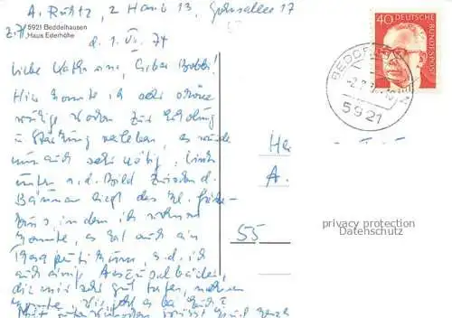 AK / Ansichtskarte Beddelhausen Bad Berleburg NRW Landschaftspanorama mit Haus Ederhoehe