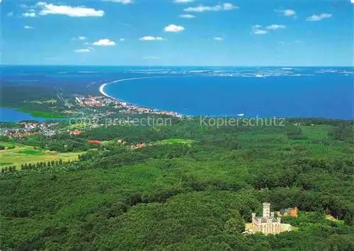 AK / Ansichtskarte Binz Ruegen Fliegeraufnahme Jagdschloss Granitz und Ostseeheilbad Binz