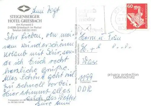 AK / Ansichtskarte Griesbach Bad Steigenberger Hotel Griesbach Schwimmbad Gastraum 