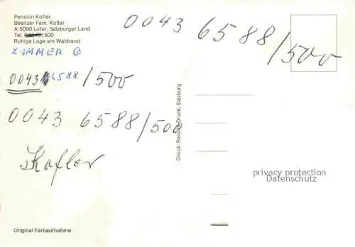 AK / Ansichtskarte Lofer Pinzgau-Pongau AT Pension Kofler
