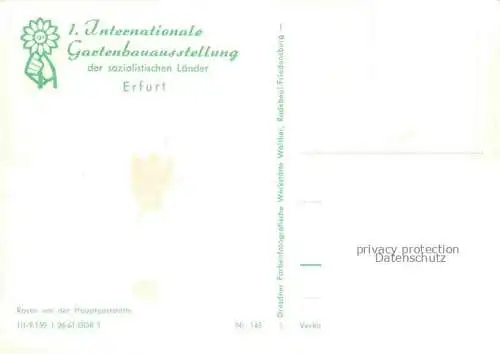 AK / Ansichtskarte IGA Gartenbauaustellung International Erfurt Rosen Haupteingang 