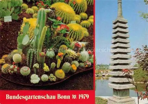 AK / Ansichtskarte BUGA Bundesgartenschau Bonn Kakteen Blumenhalle Japanischer Garten 