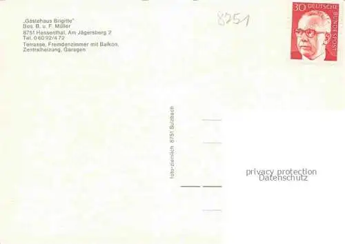 AK / Ansichtskarte Hessenthal Spessart Mespelbrunn Bayern Gaestehaus Brigitte