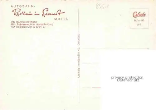 AK / Ansichtskarte Rohrbrunn Autobahn-Rasthaus im Spessart