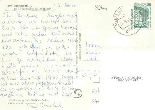 AK / Ansichtskarte Mellrichstadt Kreiskrankenhaus mit Altenheim