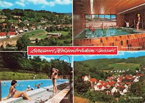 AK / Ansichtskarte Heigenbruecken Teilansichten Luftkurort im Spessart Freibad Bewegungsbad
