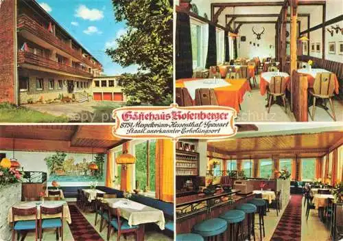 AK / Ansichtskarte Hessenthal Spessart Mespelbrunn Bayern Gaestehaus Rosenberger Restaurant