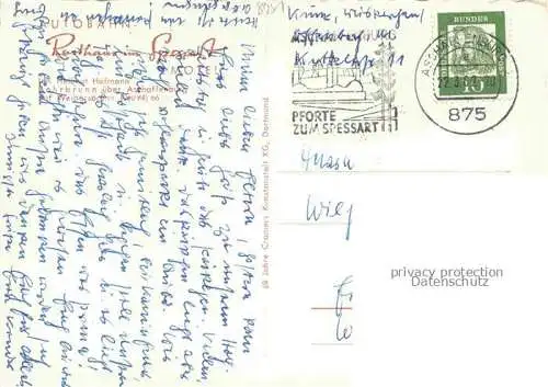 AK / Ansichtskarte Rohrbrunn Autobahn Rasthaus im Spessart Motel