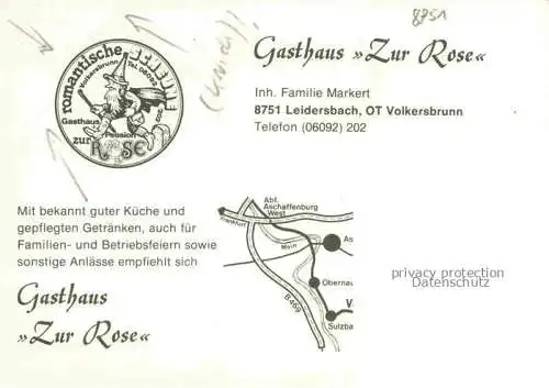 AK / Ansichtskarte Volkersbrunn Gasthaus zur Rose Gastraum