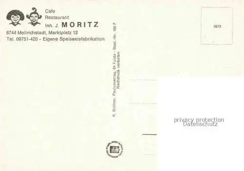 AK / Ansichtskarte Mellrichstadt Café Restaurant Moritz Gastraum