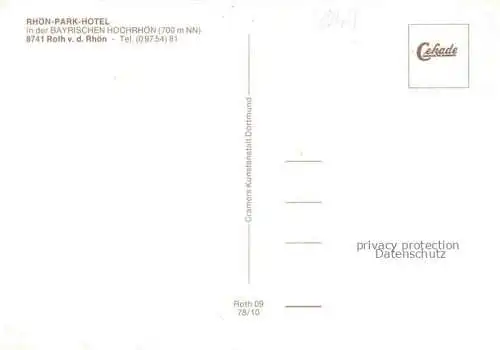 AK / Ansichtskarte Roth Hausen Rhoen Rhoen-Park-Hotel in der Bayerischen Hochrhoen
