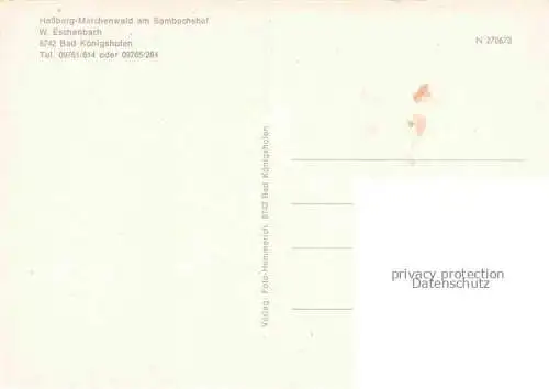 AK / Ansichtskarte Bad Koenigshofen Bayern Hassberg Maerchenwald am Sambachshof
