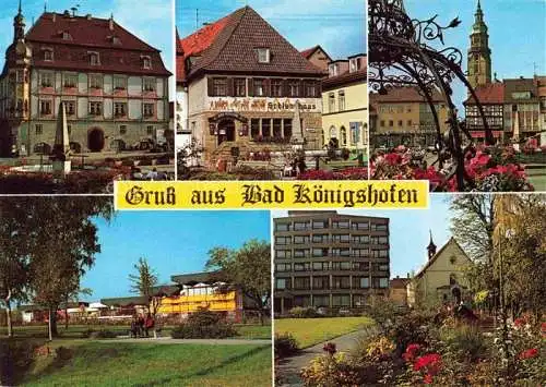 AK / Ansichtskarte Bad Koenigshofen Bayern Motive Stadtzentrum Kurpark