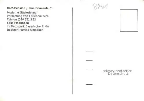 AK / Ansichtskarte Fladungen Café Pension Haus Sonnentau