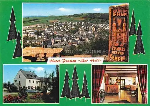 AK / Ansichtskarte Held Pruem Eifel Rheinland-Pfalz Panorama Hotel Pension Zur Held Gaststube