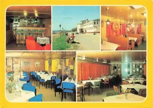 AK / Ansichtskarte Seeburg Eisleben Sachsen-Anhalt HO Schiffsgaststaette Seeperle Strand Bar Weinstube Restaurant 