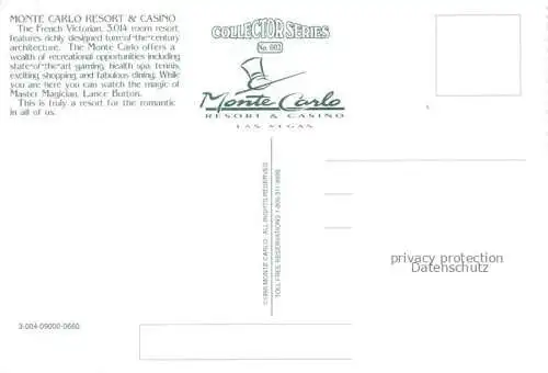 AK / Ansichtskarte LAS VEGAS Nevada USA Monte Carlo Resort und Casino