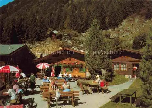 AK / Ansichtskarte Tristenbachalm 1200m Floitental Zillertal Tirol AT Jausenstation Terrasse