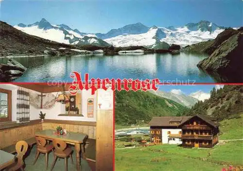 AK / Ansichtskarte Zillertal Tirol AT Panorama Unterkunftshuette Alpenrose im Zemmgrund