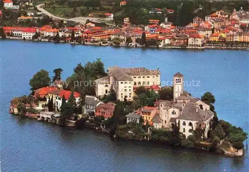 AK / Ansichtskarte San Giulio Isola Orta San Giulio IT Lago d'Orta Fliegeraufnahme