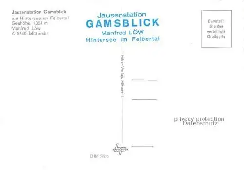 AK / Ansichtskarte Mittersill Oberpinzgau AT Jausenstation Gamsblick Bergsee Gaststube Rinderherde Panorama