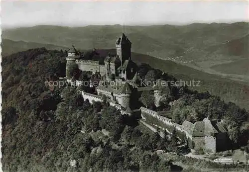 AK / Ansichtskarte Haut-Koenigsbourg Hohkoenigsburg Orschwiller 67 Bas-Rhin Le Chateau du Haut Koenigsbourg Vue aerienne