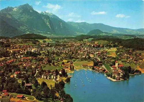 AK / Ansichtskarte SPIEZ Thunersee BE Fliegeraufnahme