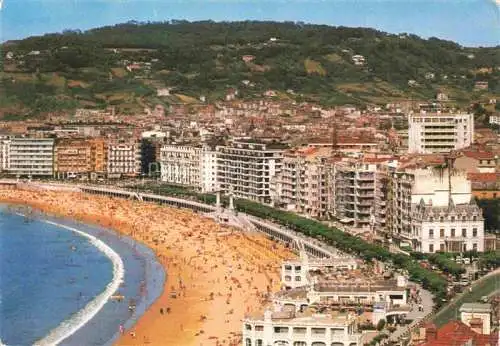 AK / Ansichtskarte SAN SEBASTIAN  DONOSTIA Saint-Sebastien Pais Vasco ES Playa de la Concha