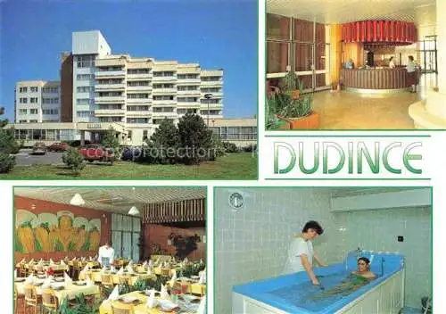 AK / Ansichtskarte Dudince SK Odborovy Hotel Hviezda Dudince Rezeption Speisesaal Med Anwendung