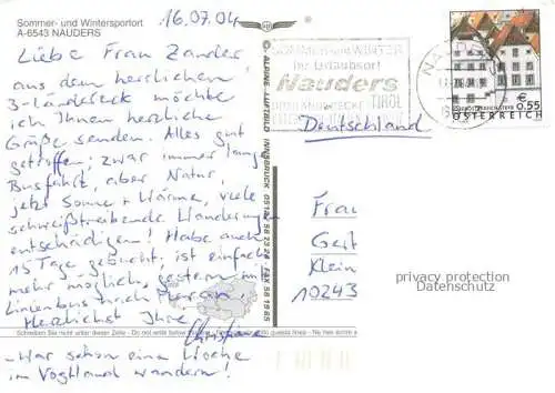 AK / Ansichtskarte Nauders Tirol AT Fliegeraufnahme mit Bergkastel Spitze