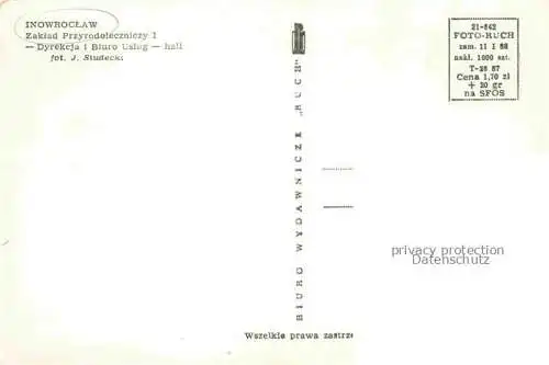 AK / Ansichtskarte INOWROCLAW Hohensalza Posen PL Zaklad Przyrodoleczniezy I