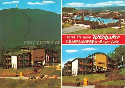 AK / Ansichtskarte Grafenwiesen Cham Bayern Hotel Wildgatter Schwimmbad