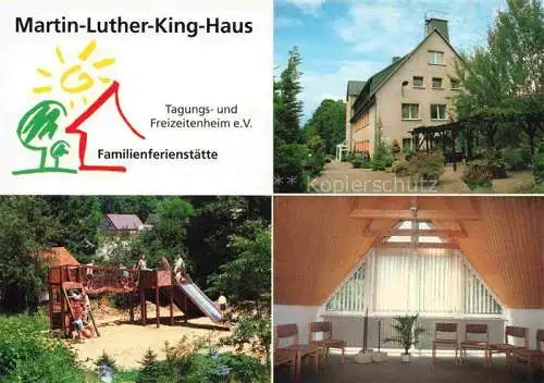 AK / Ansichtskarte Schmiedeberg Angermuende Uckermark Brandenburg Familienferienstaette Martin Luther King Haus Spielplatz