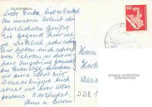 AK / Ansichtskarte Gladenbach Fachwerkhaeuser Park Kirche Schwimmbad