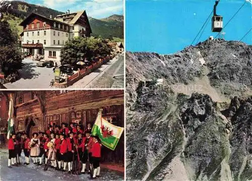 AK / Ansichtskarte St Anton Arlberg Tirol AT mit Vallugabahn und Schuetzenkompanie