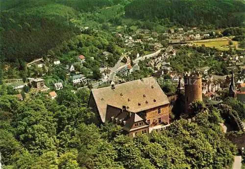 AK / Ansichtskarte Biedenkopf Lahn Schloss Fliegeraufnahme