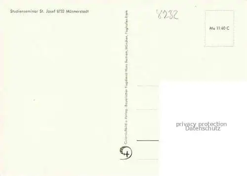 AK / Ansichtskarte Muennerstadt Studienseminar St. Josef Kloster