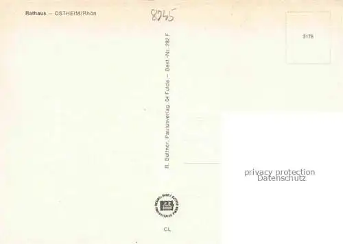 AK / Ansichtskarte Ostheim  Rhoen Rathaus