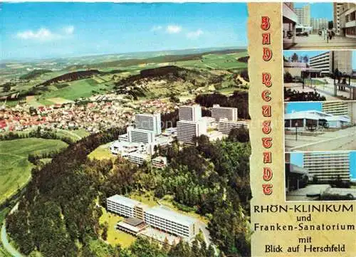 AK / Ansichtskarte Bad Neustadt Saale Bayern Rhoen-Klinikum und Franken-Sanatorium mit Blick auf Herschfeld