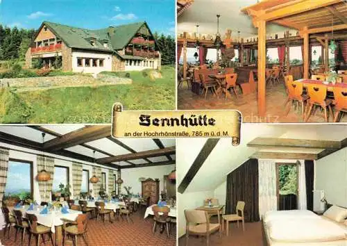 AK / Ansichtskarte Fladungen Ausflugslokal Sennhuette Gastraum Fremdenzimmer