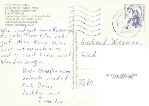 AK / Ansichtskarte Roth Hausen Rhoen Erlebnisparadies Rhoen-Park-Hotel